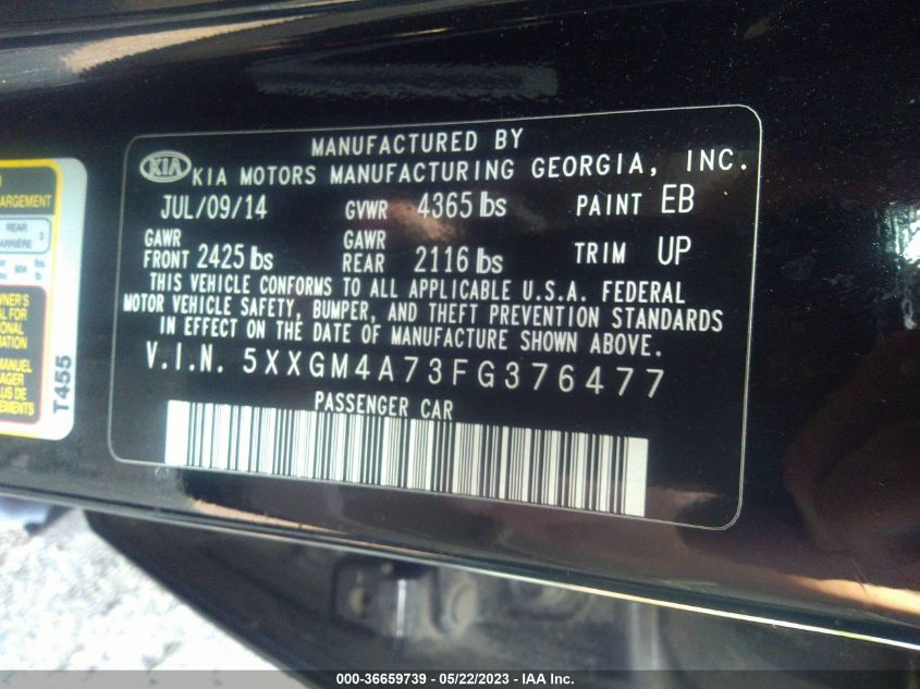 2015 KIA OPTIMA LX - 5XXGM4A73FG376477