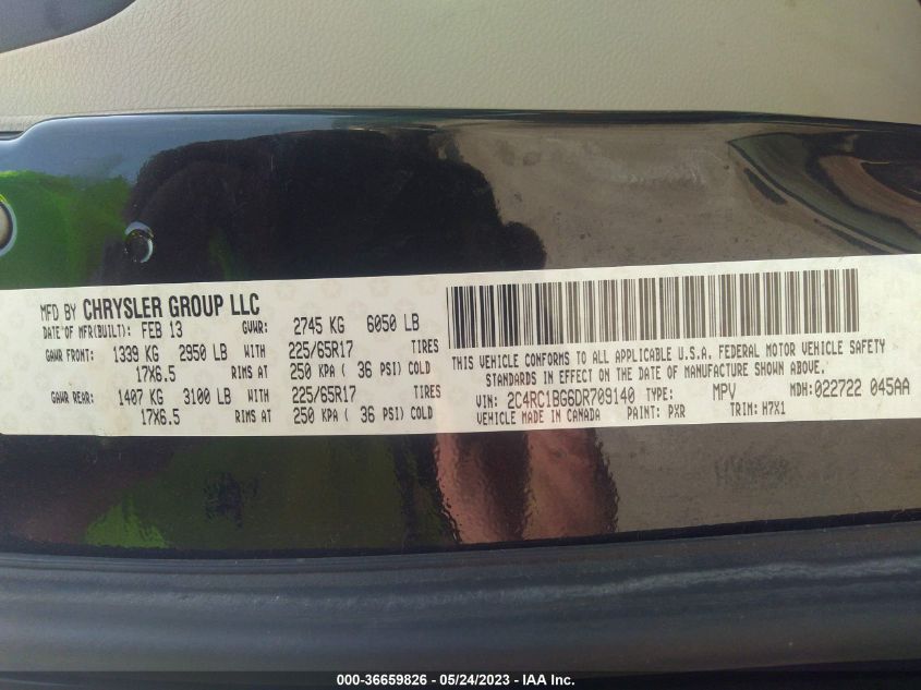 2013 CHRYSLER TOWN & COUNTRY TOURING - 2C4RC1BG6DR709140