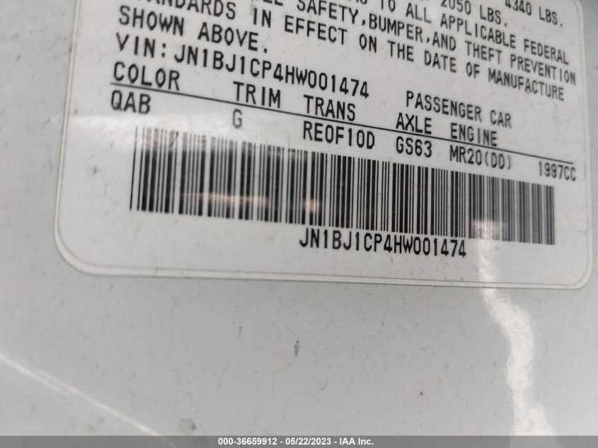 2017 NISSAN ROGUE SPORT SL - JN1BJ1CP4HW001474