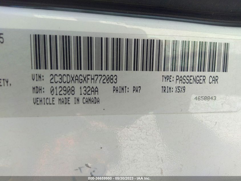 2015 DODGE CHARGER POLICE - 2C3CDXAGXFH772083
