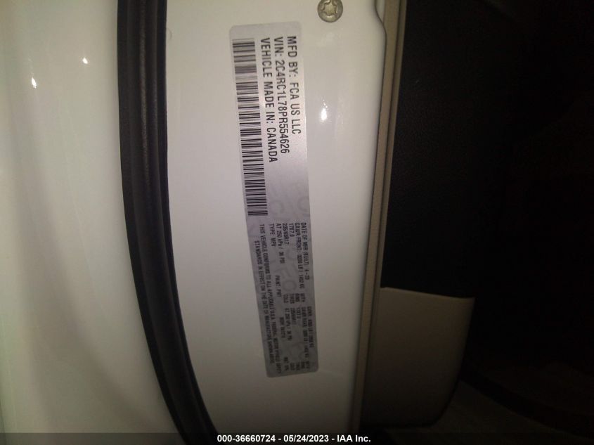 2023 CHRYSLER PACIFICA HYBRID TOURING L - 2C4RC1L78PR554626