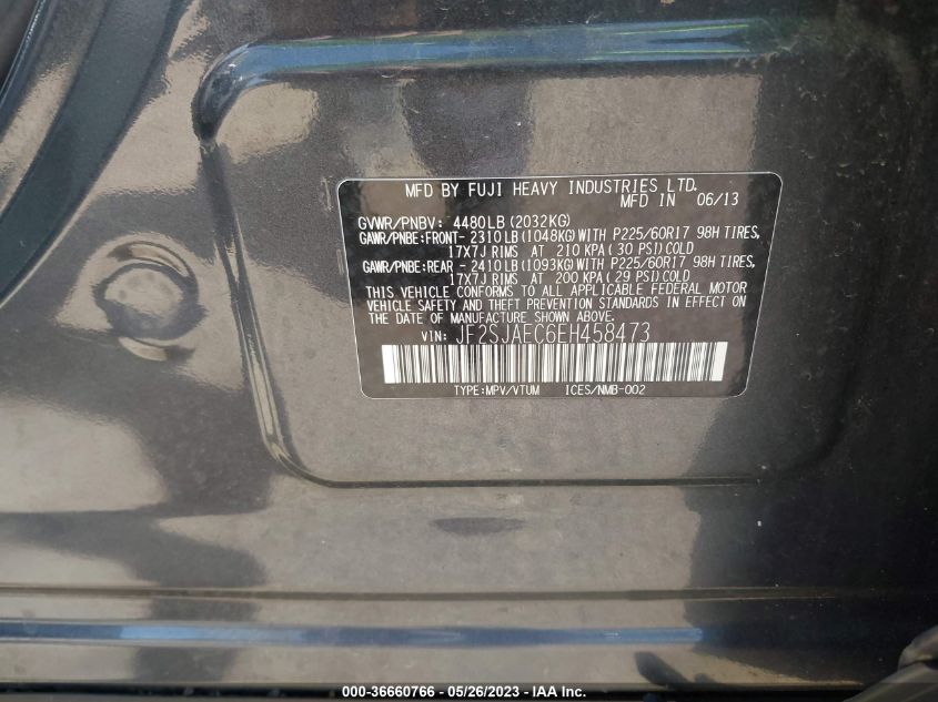 2014 SUBARU FORESTER 2.5I PREMIUM - JF2SJAEC6EH458473