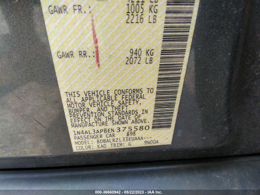 2014 NISSAN ALTIMA 2.5 - 1N4AL3AP8EN375580