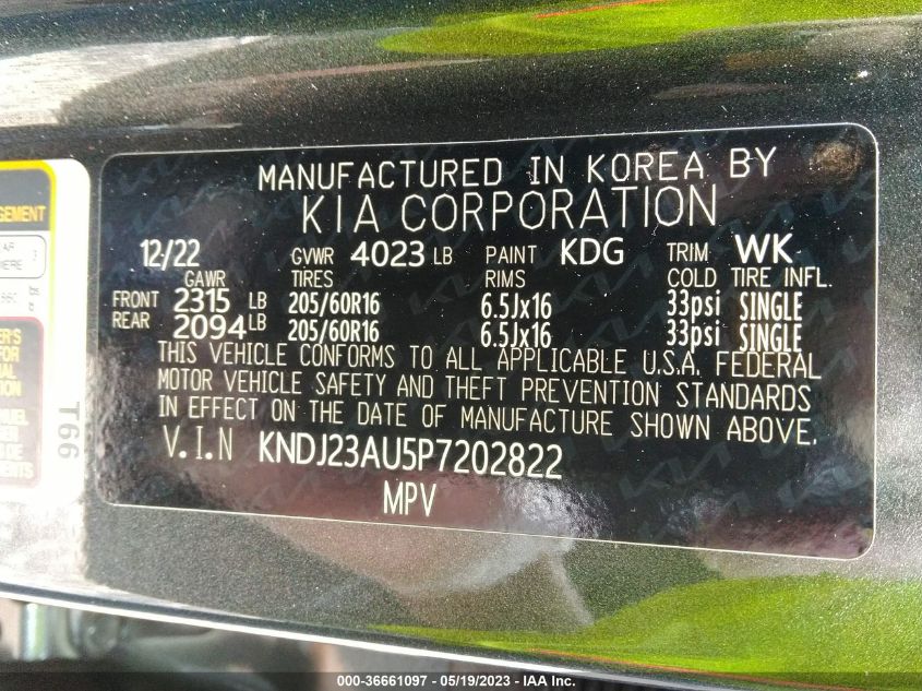 2023 KIA SOUL LX - KNDJ23AU5P7202822