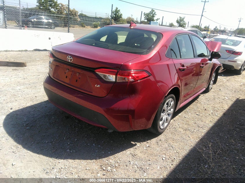 VIN JTDEPMAE1NJ231655 2022 TOYOTA COROLLA LE
