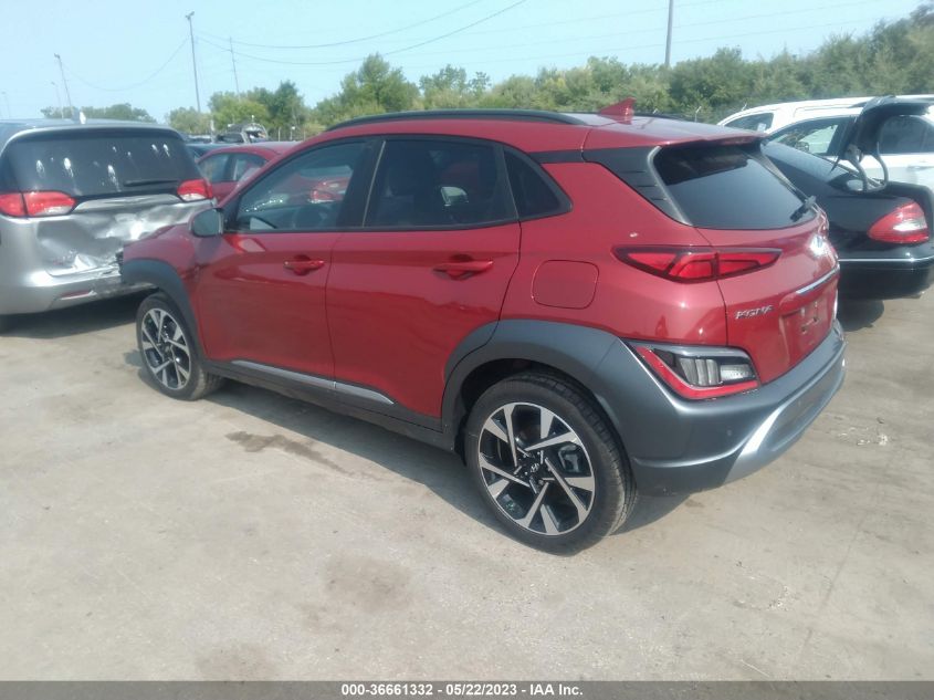 2022 HYUNDAI KONA LIMITED - KM8K5CA3XNU775955