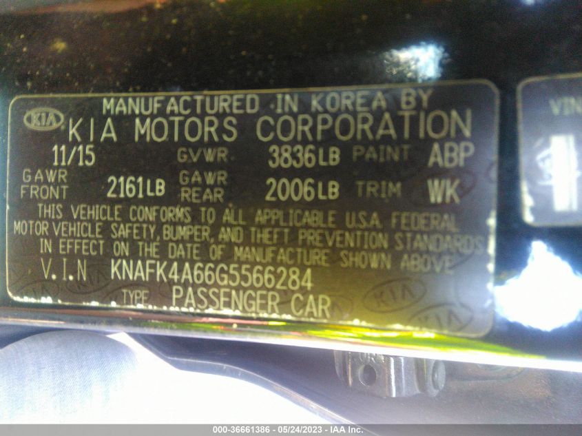 2016 KIA FORTE LX - KNAFK4A66G5566284