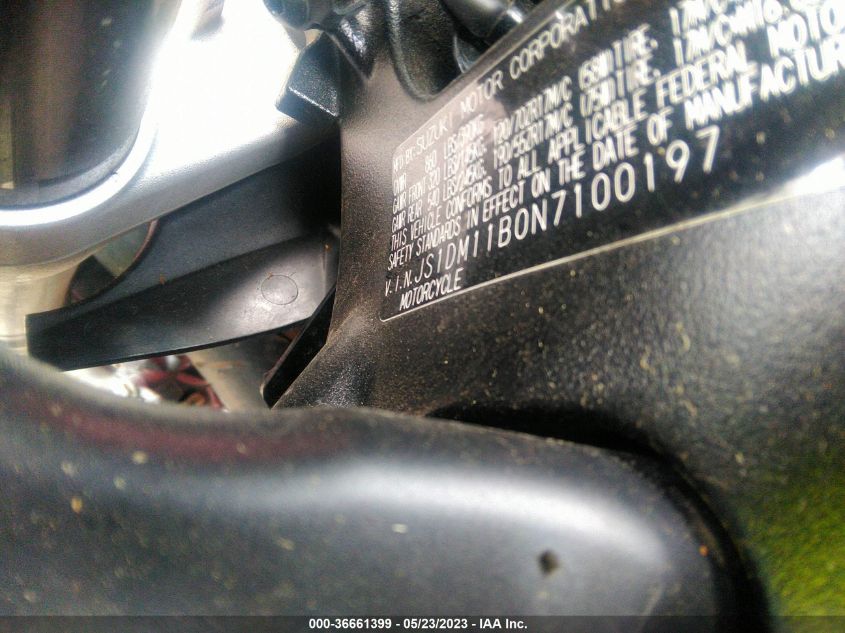 2022 SUZUKI GSX-R1000 JS1DM11B0N7100197
