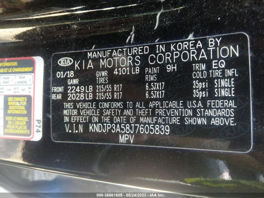 2018 KIA SOUL + - KNDJP3A58J7605839