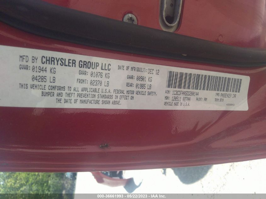 2013 DODGE DART SE - 1C3CDFAA5DD200144