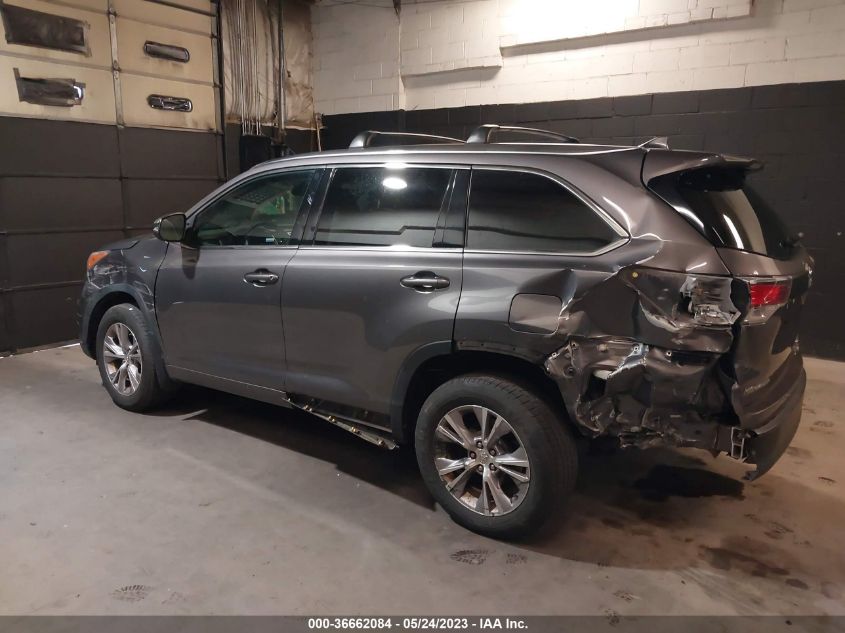 2015 TOYOTA HIGHLANDER XLE - 5TDJKRFH0FS221569