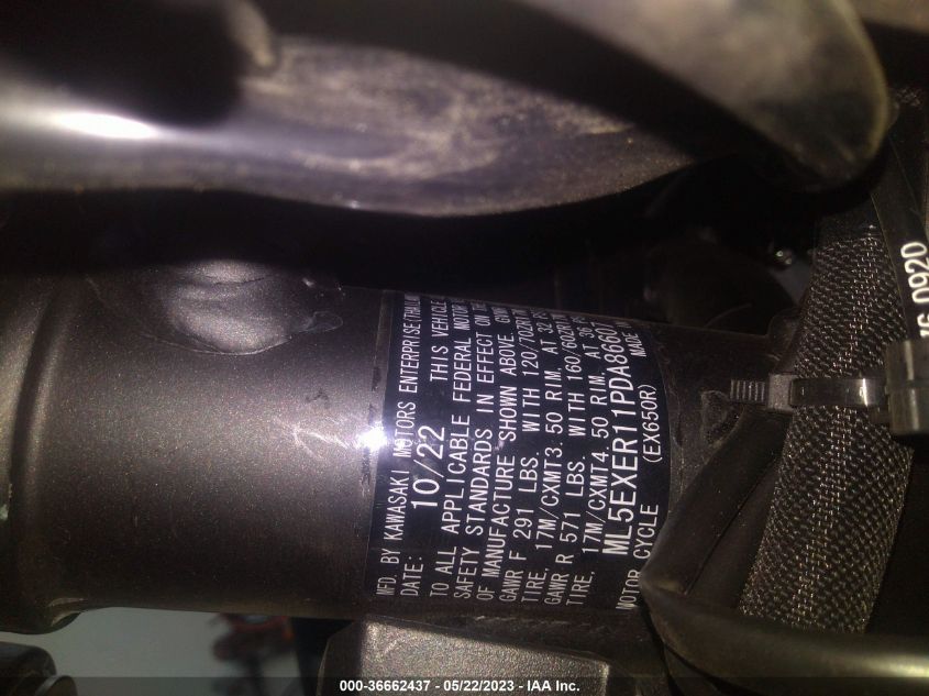 2023 KAWASAKI EX650 R - ML5EXER11PDA86607