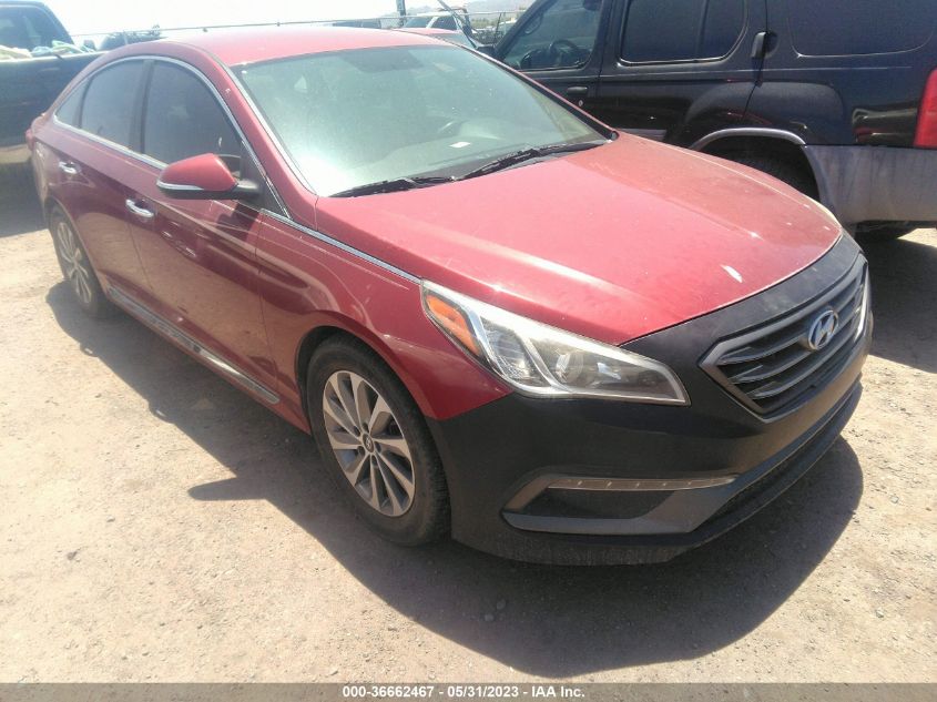 2016 HYUNDAI SONATA 2.4L SPORT - 5NPE34AF4GH324122