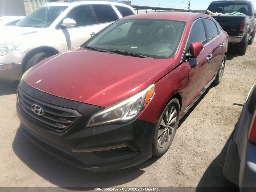 2016 HYUNDAI SONATA 2.4L SPORT - 5NPE34AF4GH324122