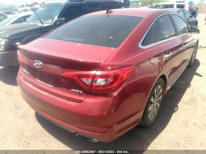 2016 HYUNDAI SONATA 2.4L SPORT - 5NPE34AF4GH324122