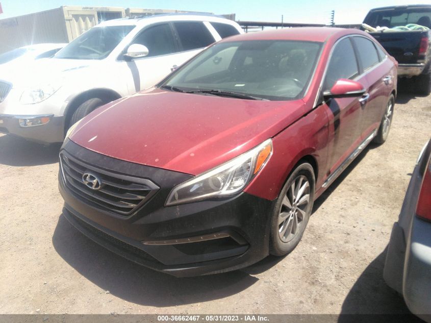 2016 HYUNDAI SONATA 2.4L SPORT - 5NPE34AF4GH324122