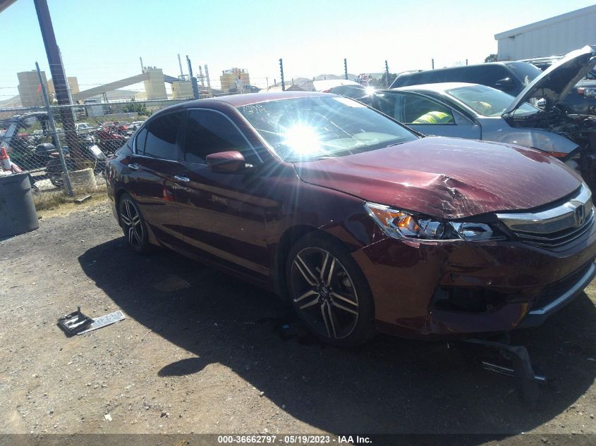 2017 HONDA ACCORD SEDAN SPORT - 1HGCR2F56HA286493