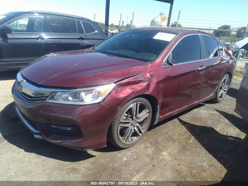 2017 HONDA ACCORD SEDAN SPORT - 1HGCR2F56HA286493