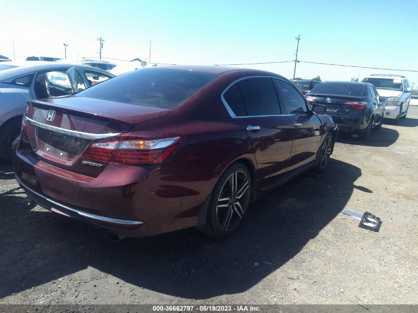 2017 HONDA ACCORD SEDAN SPORT - 1HGCR2F56HA286493