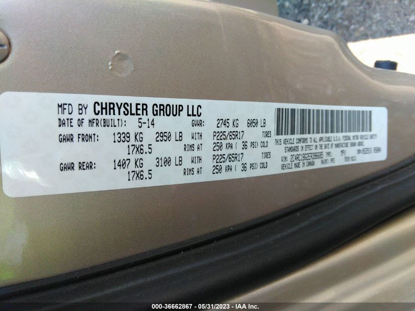 2014 CHRYSLER TOWN & COUNTRY TOURING - 2C4RC1BG2ER396685
