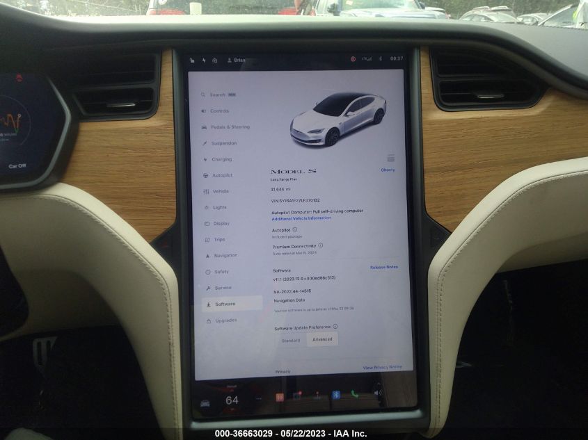 2020 TESLA MODEL S LONG RANGE - 5YJSA1E27LF370132