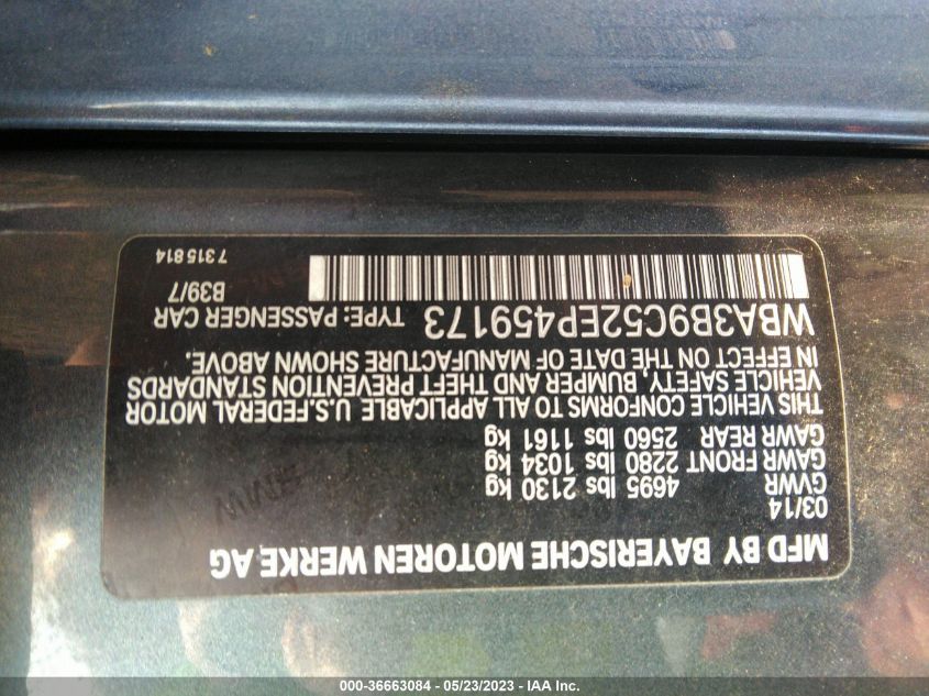 2014 BMW 3 SERIES 335I XDRIVE - WBA3B9C52EP459173