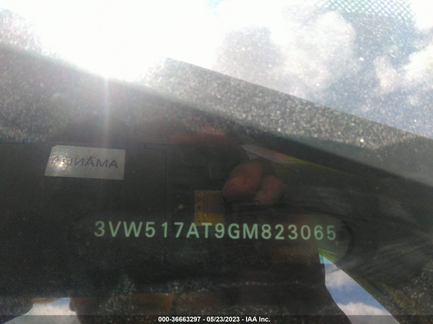 2016 VOLKSWAGEN BEETLE CONVERTIBLE 1.8T DENIM 3VW517AT9GM823065