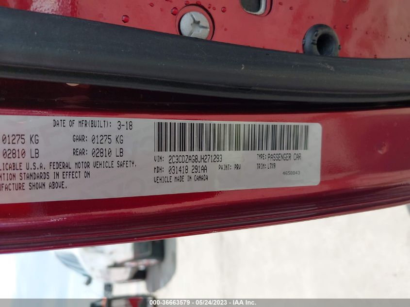 2018 DODGE CHALLENGER SXT - 2C3CDZAG8JH271293