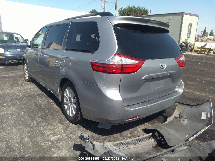 2016 TOYOTA SIENNA XLE/XLE AAS/LTD - 5TDYK3DC3GS731161