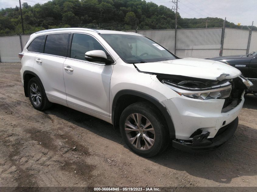 2015 TOYOTA HIGHLANDER XLE - 5TDJKRFH5FS174331