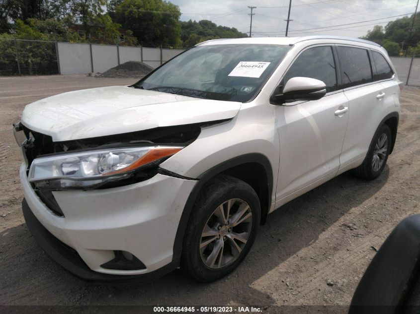 2015 TOYOTA HIGHLANDER XLE - 5TDJKRFH5FS174331