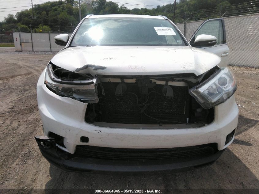 2015 TOYOTA HIGHLANDER XLE - 5TDJKRFH5FS174331