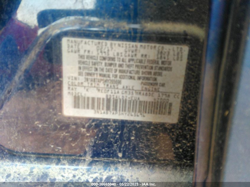 2017 NISSAN SENTRA SV - 3N1AB7AP5HY265696