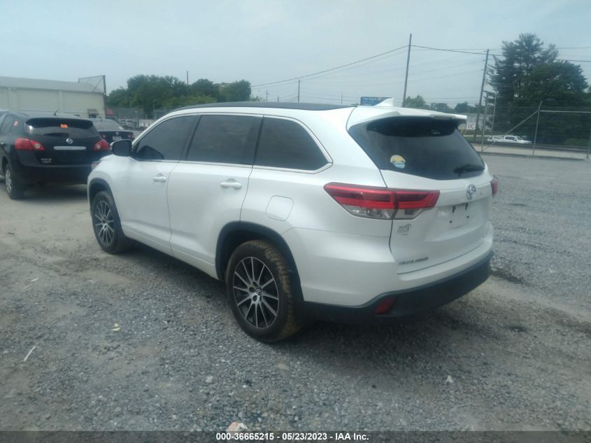 2017 TOYOTA HIGHLANDER XLE/SE - 5TDJZRFHXHS379237