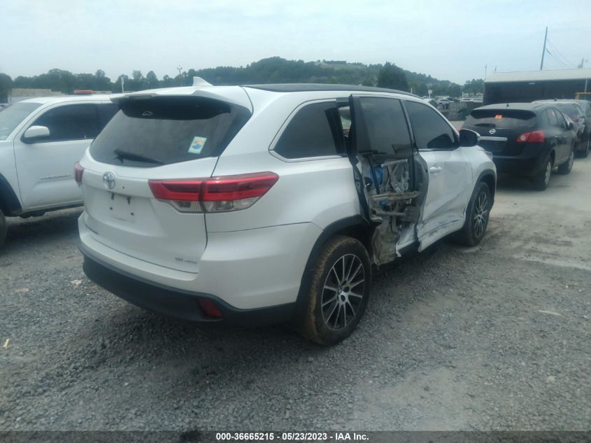2017 TOYOTA HIGHLANDER XLE/SE - 5TDJZRFHXHS379237