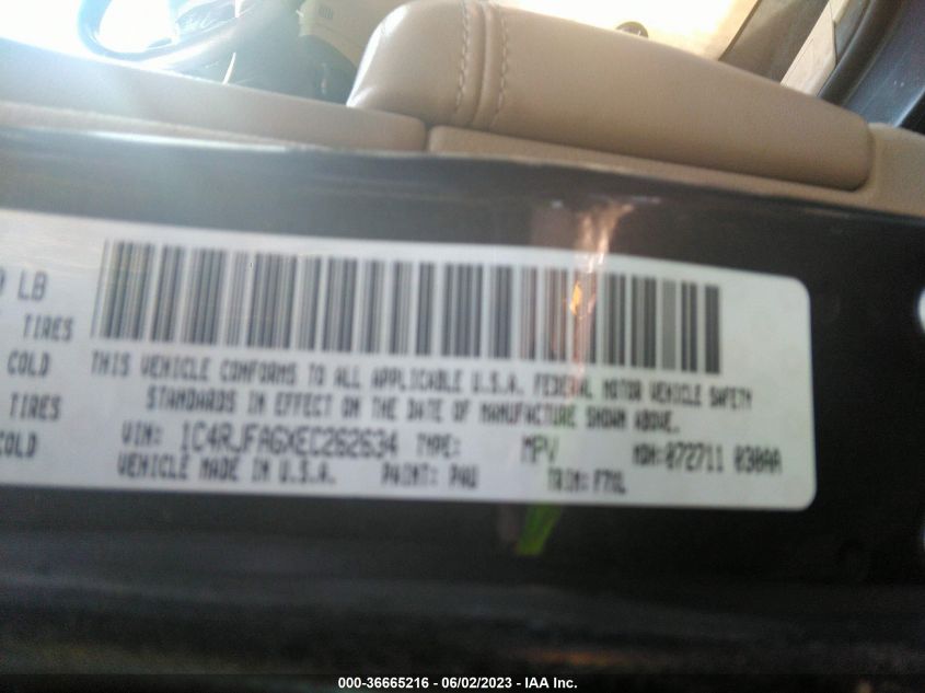2014 JEEP GRAND CHEROKEE LAREDO - 1C4RJFAGXEC262634