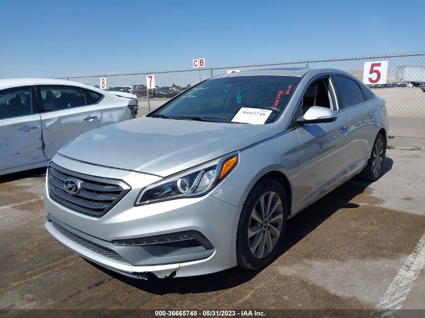 2016 HYUNDAI SONATA 2.4L SPORT - 5NPE34AF3GH431159