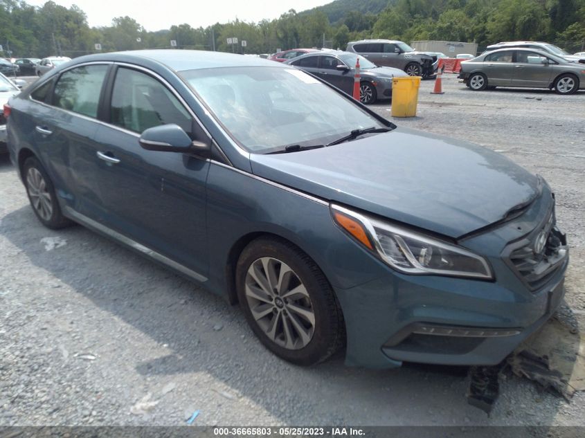 2015 HYUNDAI SONATA 2.4L SPORT - 5NPE34AF3FH215455