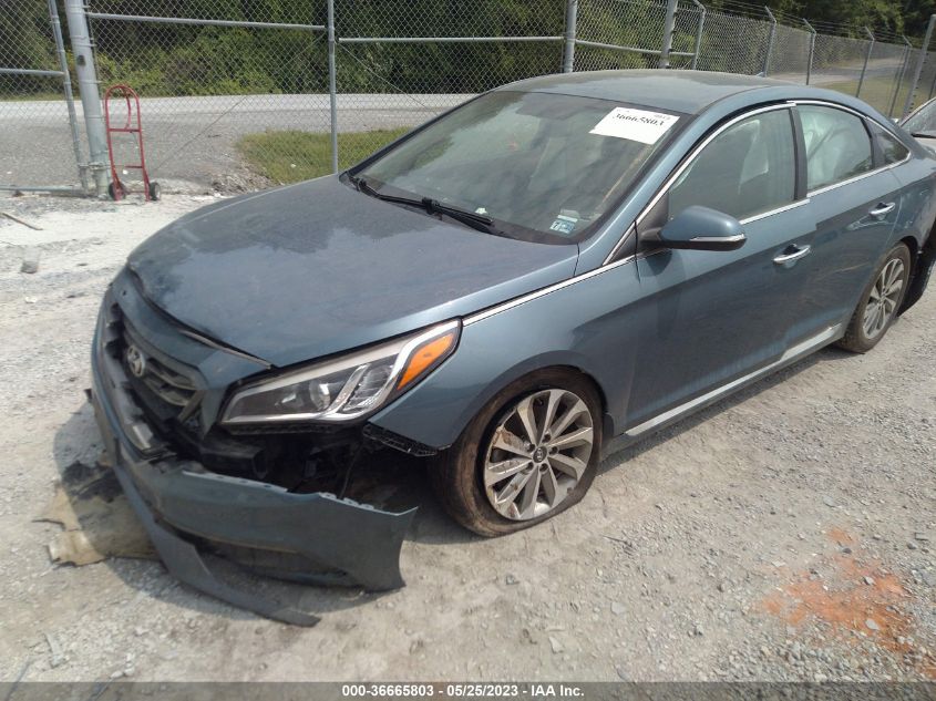 2015 HYUNDAI SONATA 2.4L SPORT - 5NPE34AF3FH215455