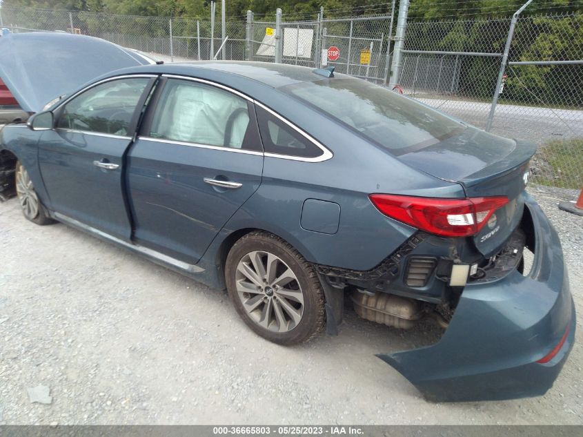 2015 HYUNDAI SONATA 2.4L SPORT - 5NPE34AF3FH215455