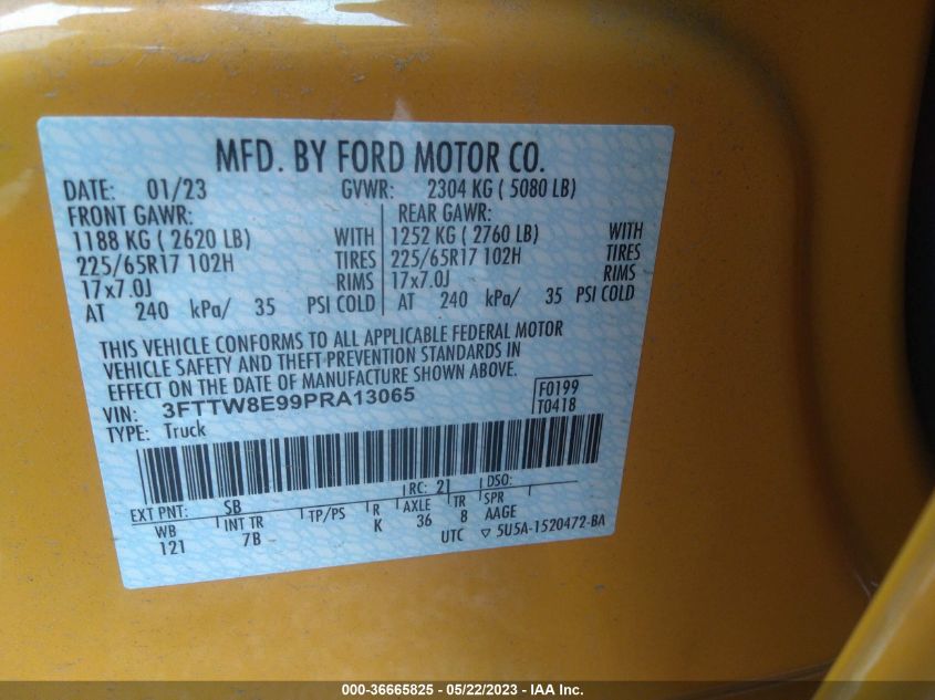 2023 FORD MAVERICK XL/XLT - 3FTTW8E99PRA13065