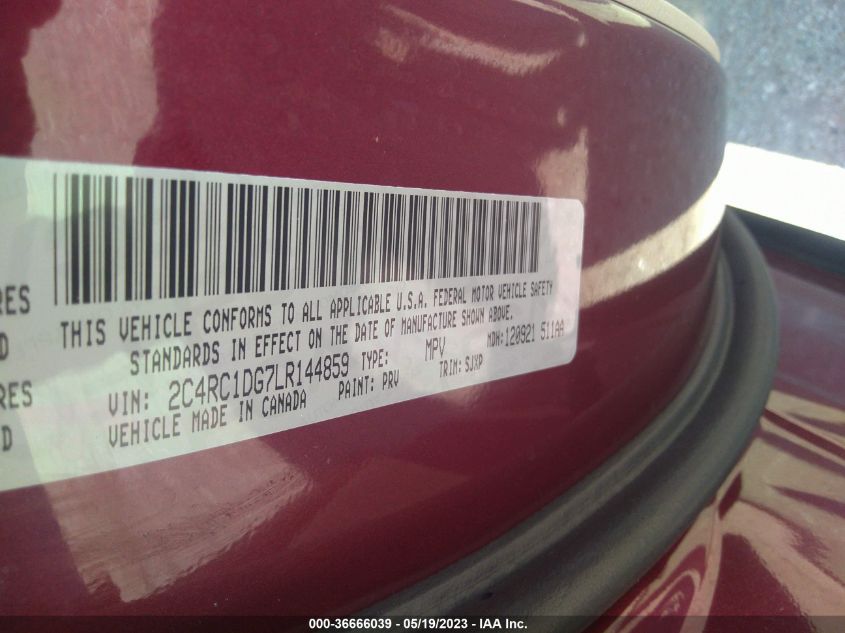 2020 CHRYSLER VOYAGER LXI - 2C4RC1DG7LR144859