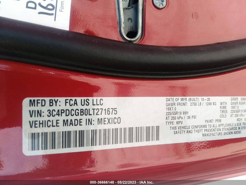2020 DODGE JOURNEY CROSSROAD - 3C4PDCGB0LT271675