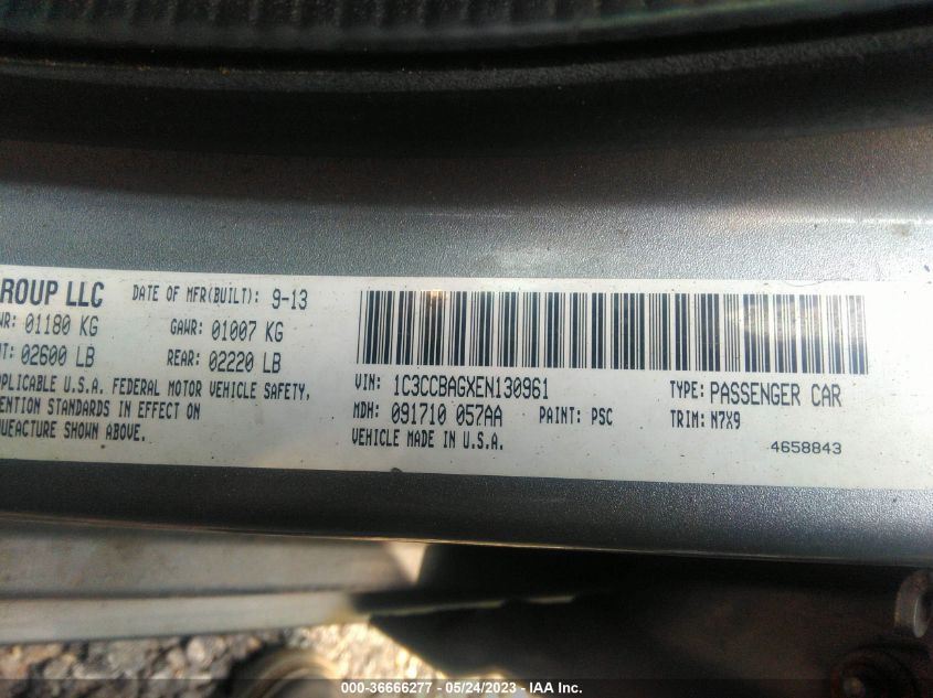 2014 CHRYSLER 200 LX - 1C3CCBAGXEN130961