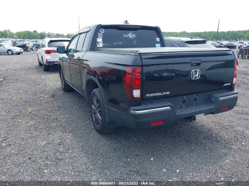 2017 HONDA RIDGELINE SPORT - 5FPYK3F12HB015134