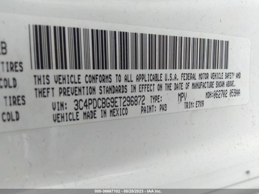 2014 DODGE JOURNEY SXT - 3C4PDCBG9ET296872