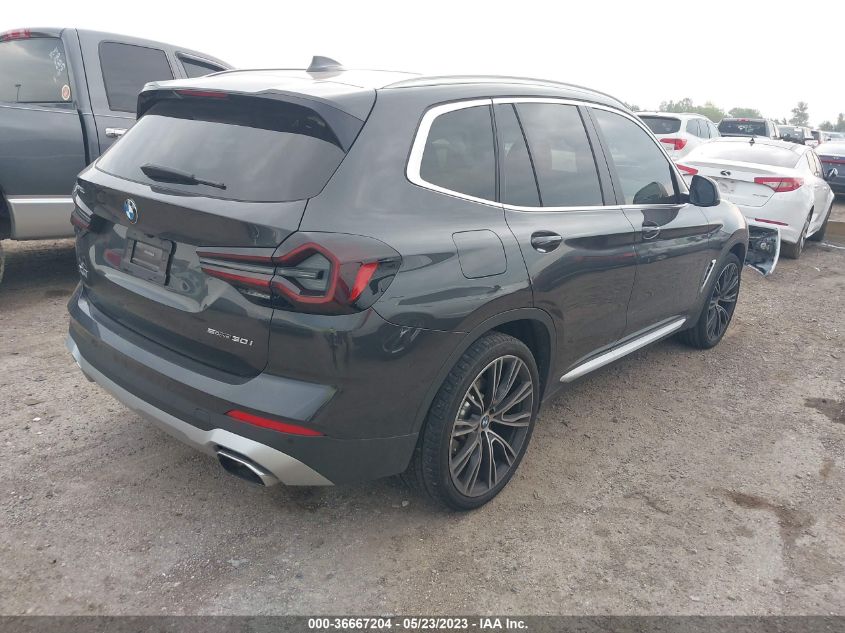 2022 BMW X3 SDRIVE30I - 5UX43DP03N9J20253