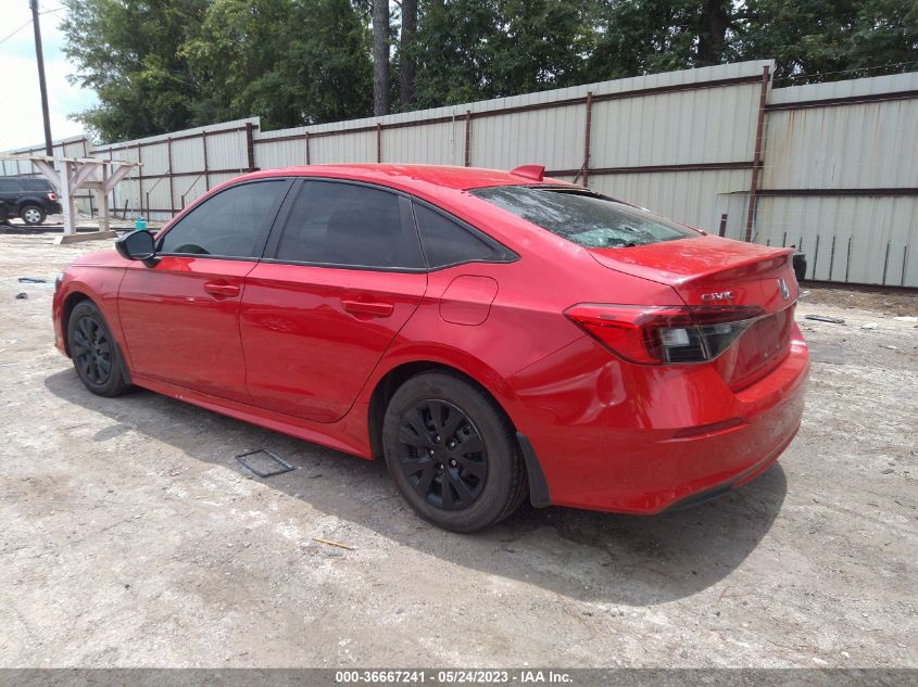 2022 HONDA CIVIC SEDAN SPORT - 2HGFE2F53NH503536
