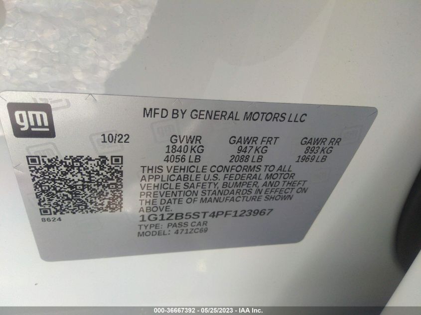 2023 CHEVROLET MALIBU LS - 1G1ZB5ST4PF123967
