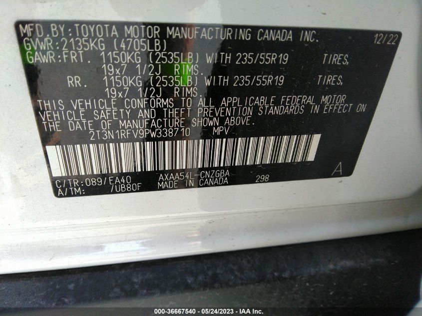 2023 TOYOTA RAV4 LIMITED - 2T3N1RFV9PW338710